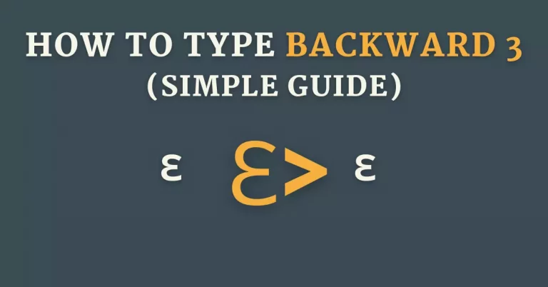 Backwards 3: How To Easily Type Ɛ> Symbol (2023)