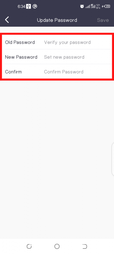 change password for zoom mobile app