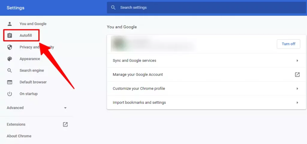 turn off google smart lock chrome