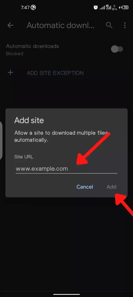 allow multiple file downloads chrome