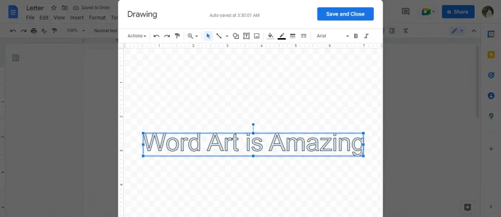 Add Word Art in Google Docs