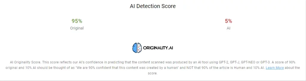 OriginalityAI review content scan